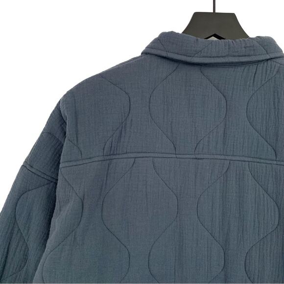 UNIONBAY Tyra Quilted Shirt Jacket Dusty Blue XL - Picture 10 of 11